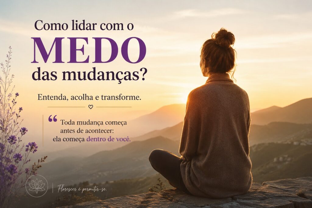 Mulher lidando com medo