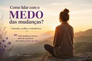 Mulher lidando com medo